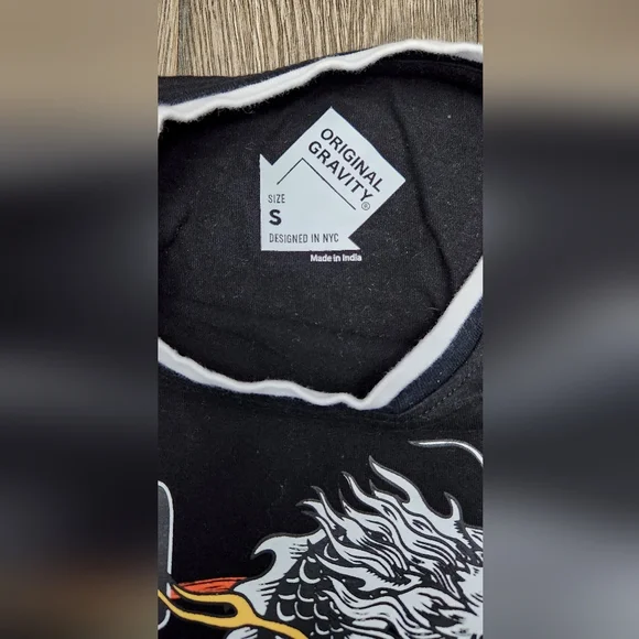 🐉⚫️ Osaka Japan Dragon Unisex Black Longsleeve Shirt Size Small ⚫️ 🐉 - Picture 3 of 6